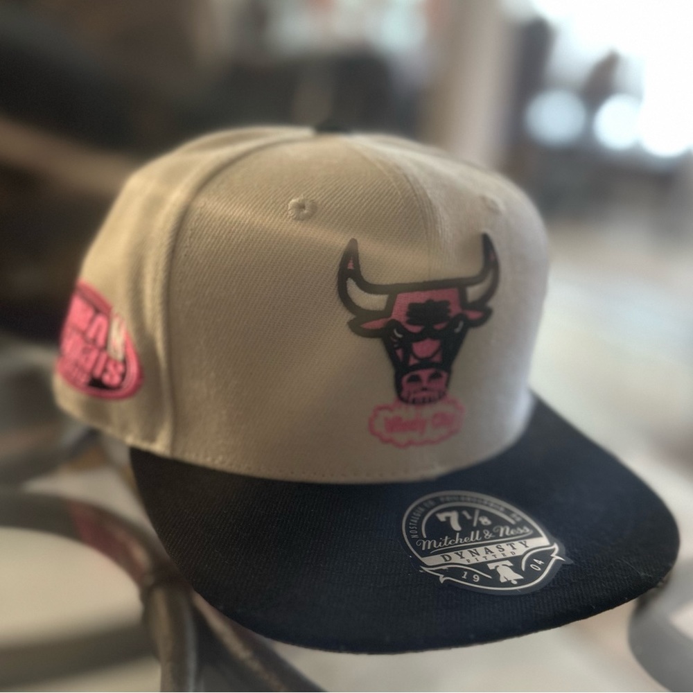 Fitted hat bulls